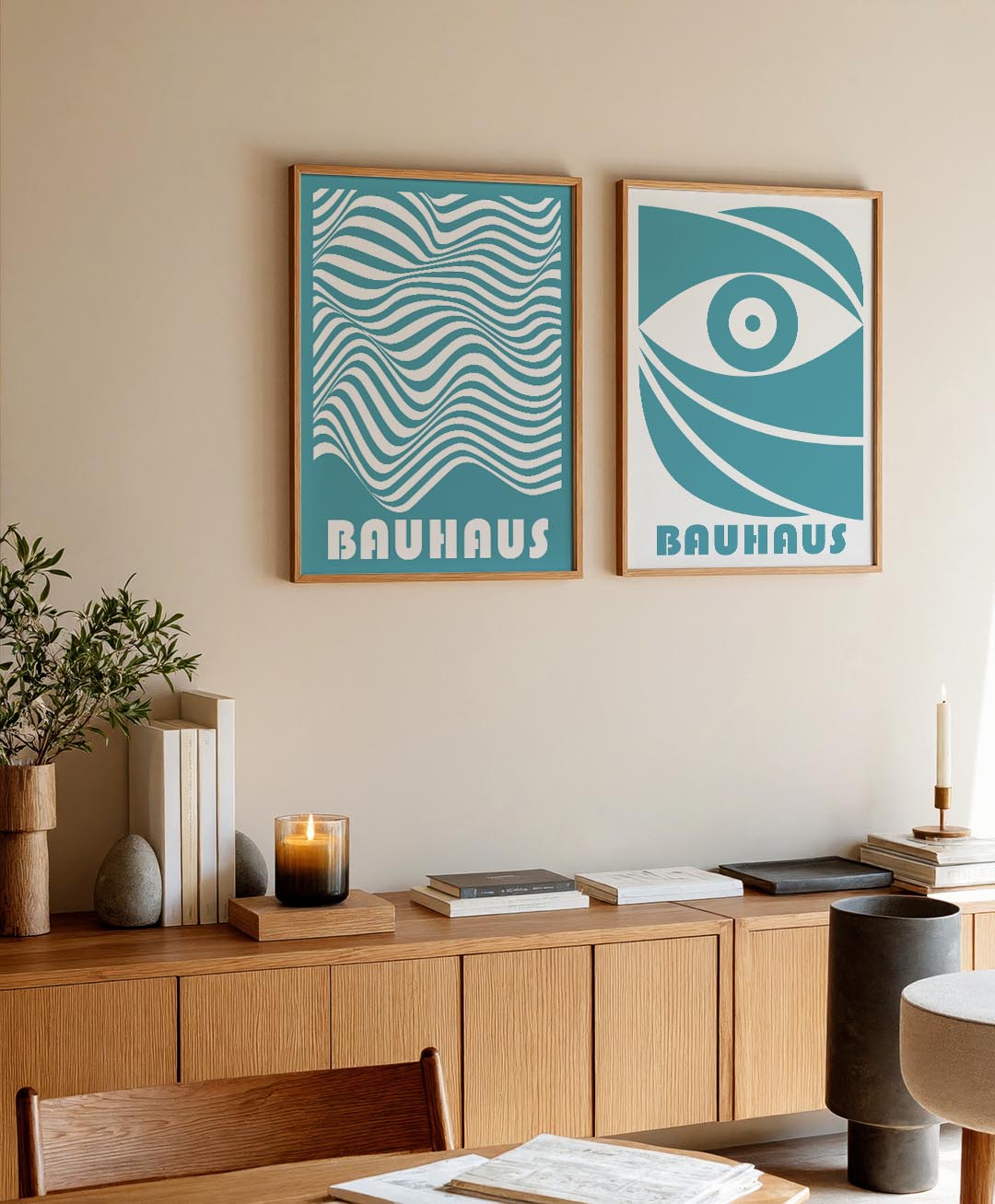 Golvend lijnenspel Posterset