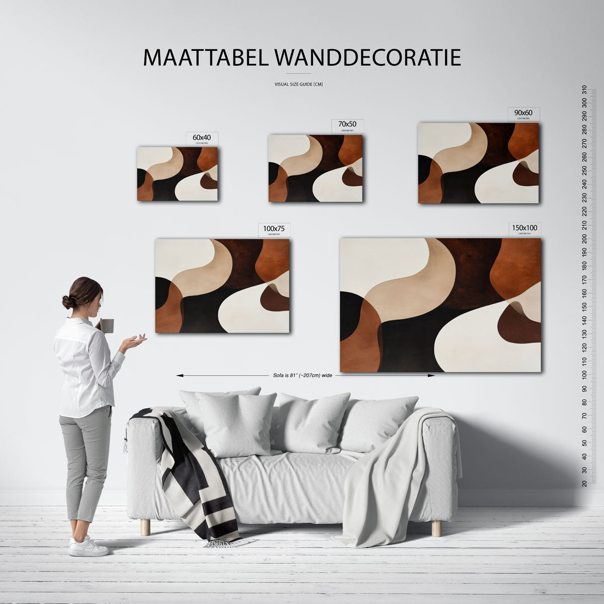 Organische vormen compositie Kunstwerk