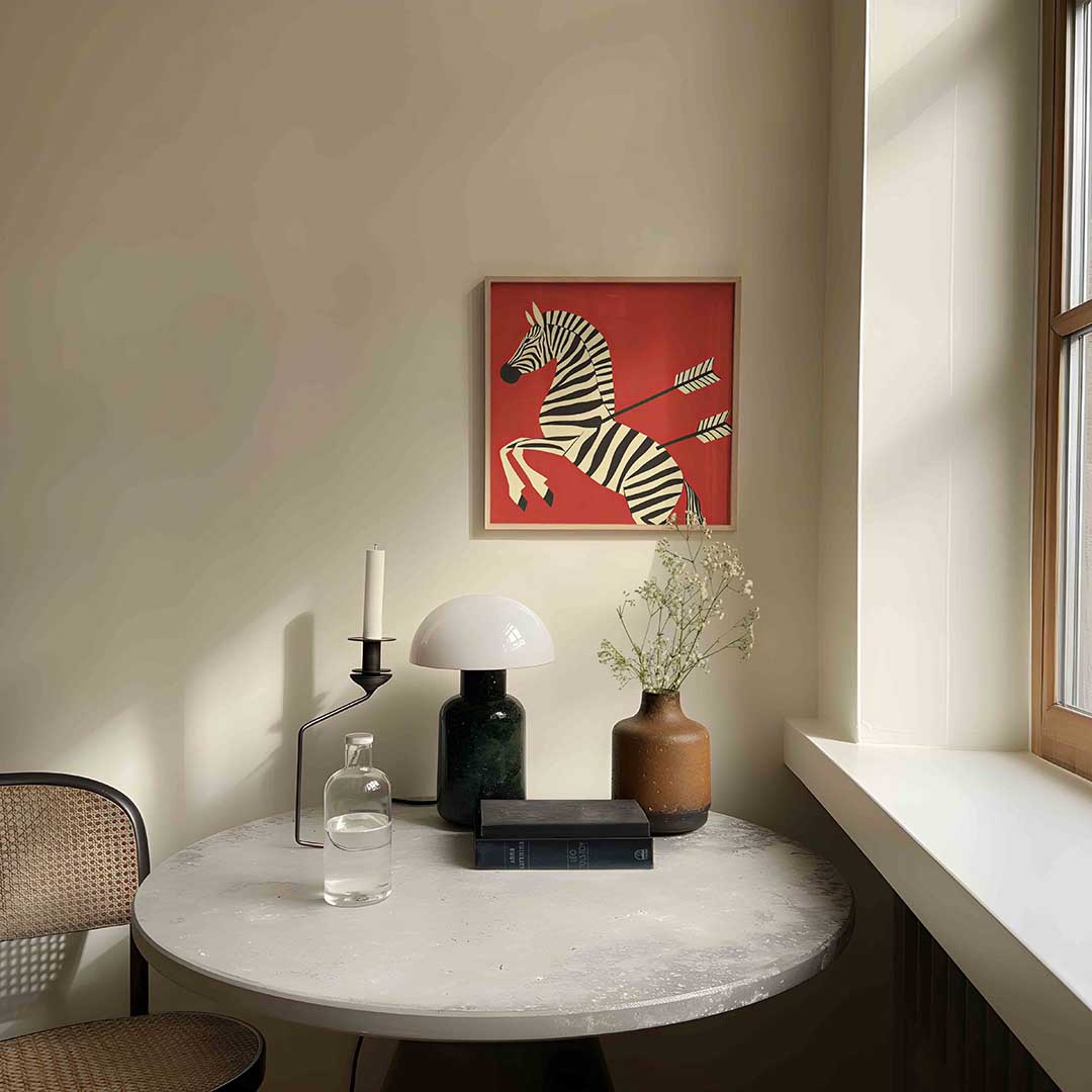 Zebra met pijlen Poster