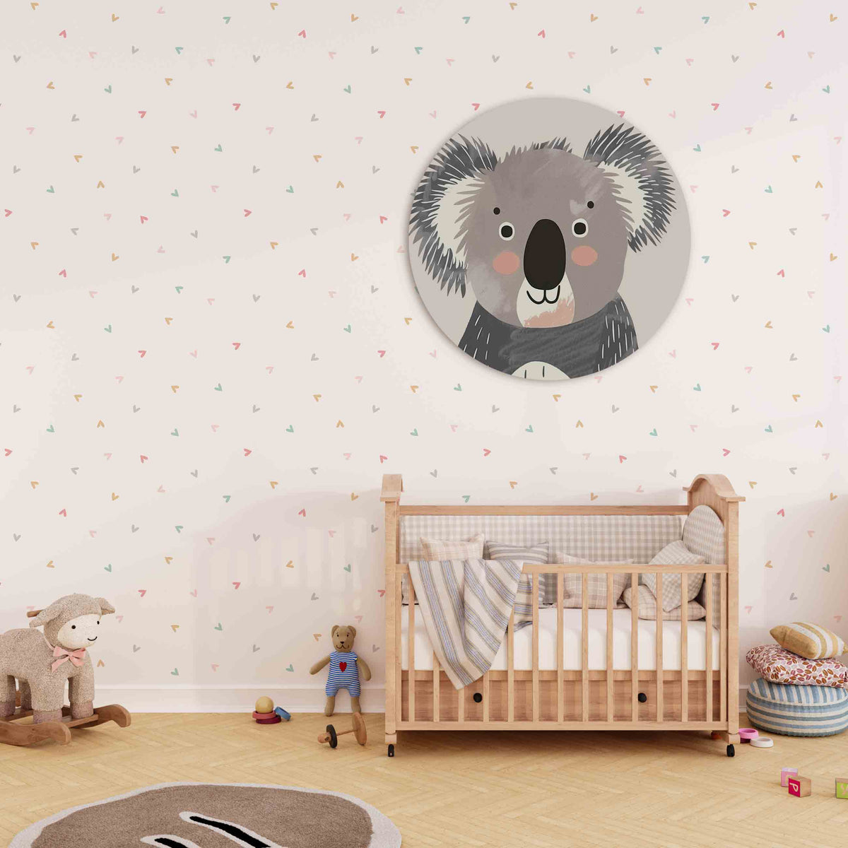 Koala portret Muurcirkel