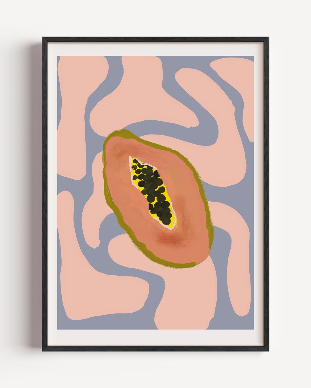 Tropische Papaya Dream Poster-WallArtistic