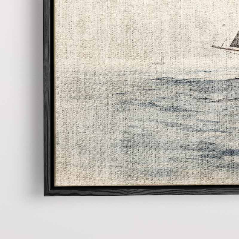Zeilboot op een Rustige Zee Kunstwerk-canvas-dibond-plexiglas-wanddecoratie-WallArtistic