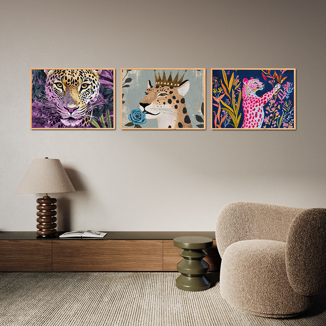 Kleurrijke dierenblik Posterset