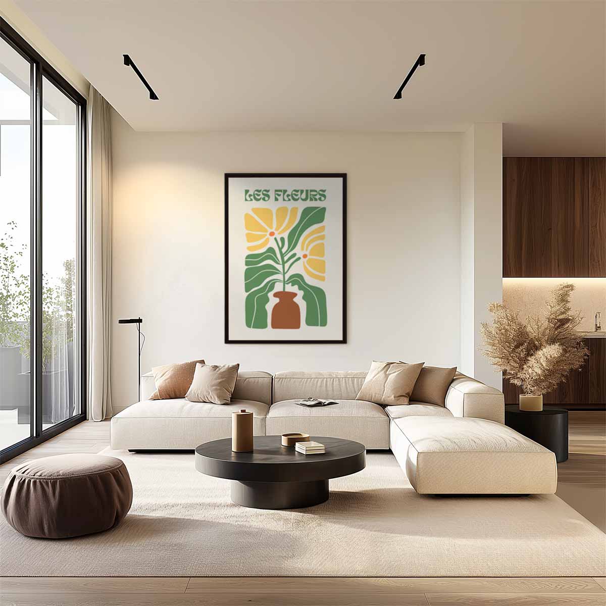 Bloemen in Vaas kunstposter Kunstwerk-canvas-dibond-plexiglas-wanddecoratie-WallArtistic