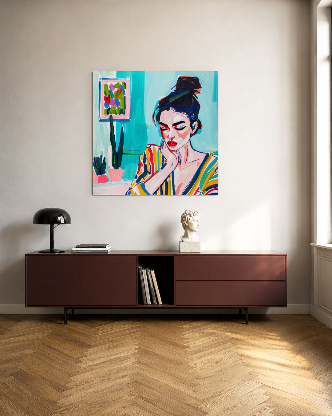 Kleurrijke portret expressie Kunstwerk
