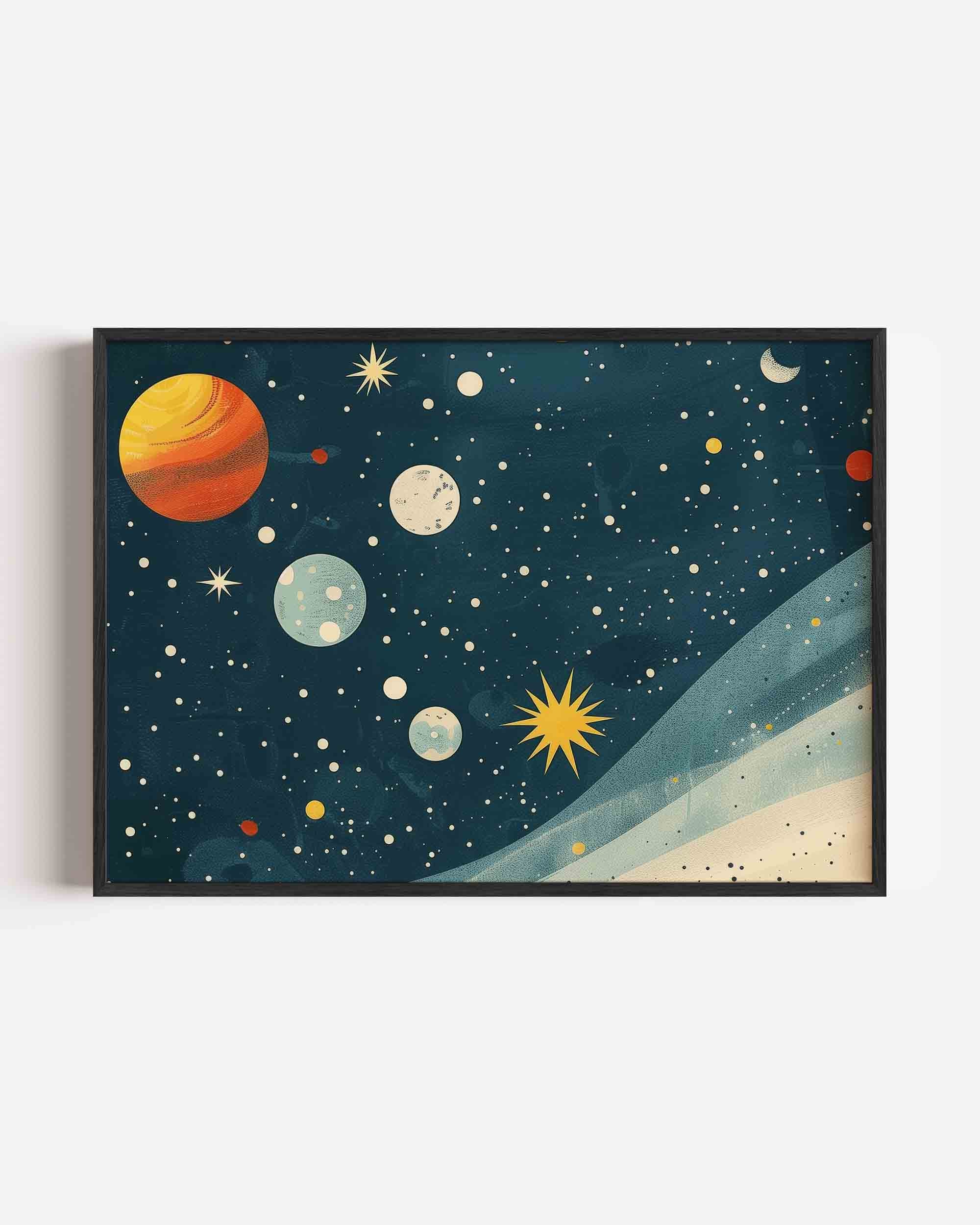 Planeten en sterren Poster