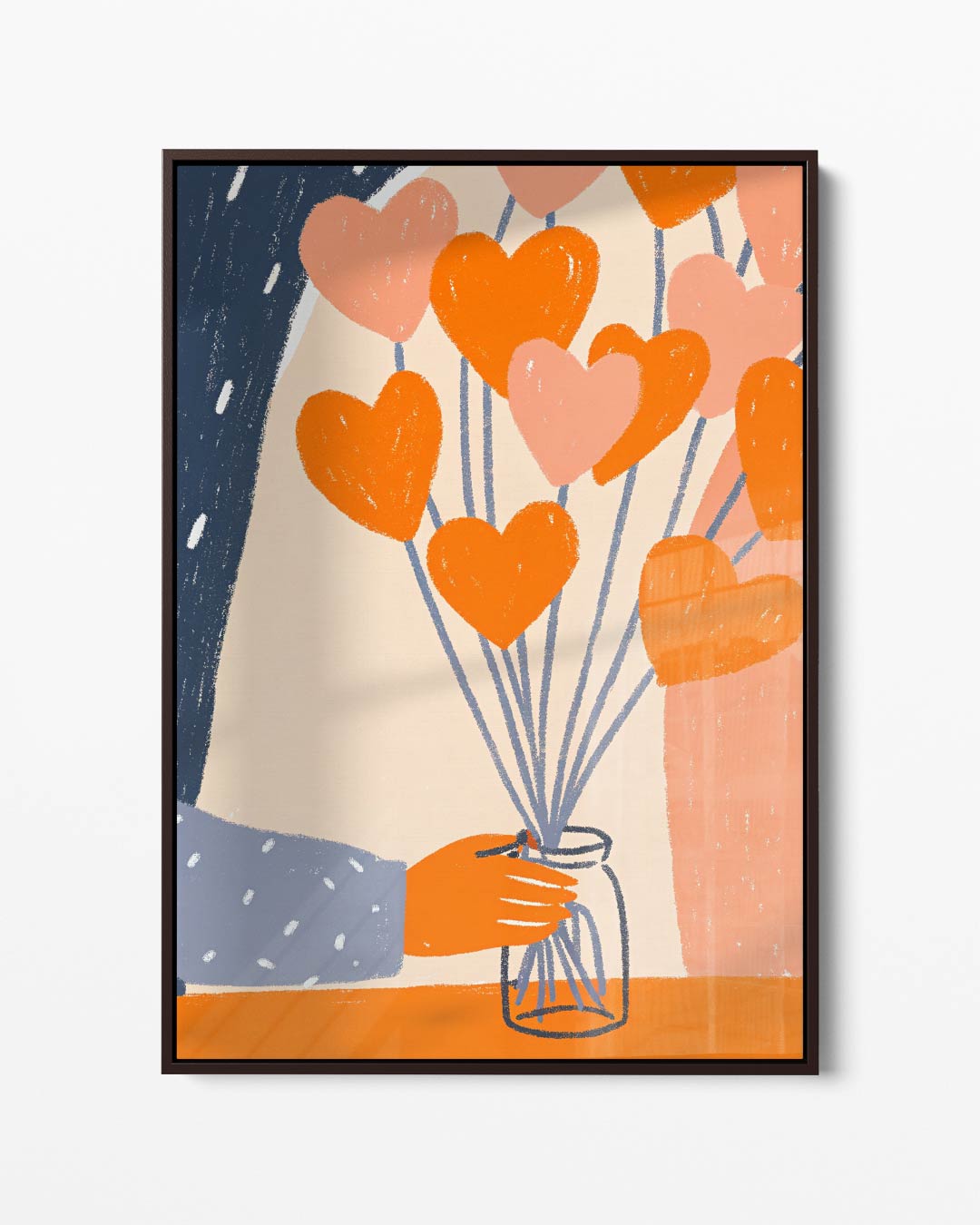 Warme Hartjes Boeketten Kunstwerk-canvas-dibond-plexiglas-wanddecoratie-WallArtistic