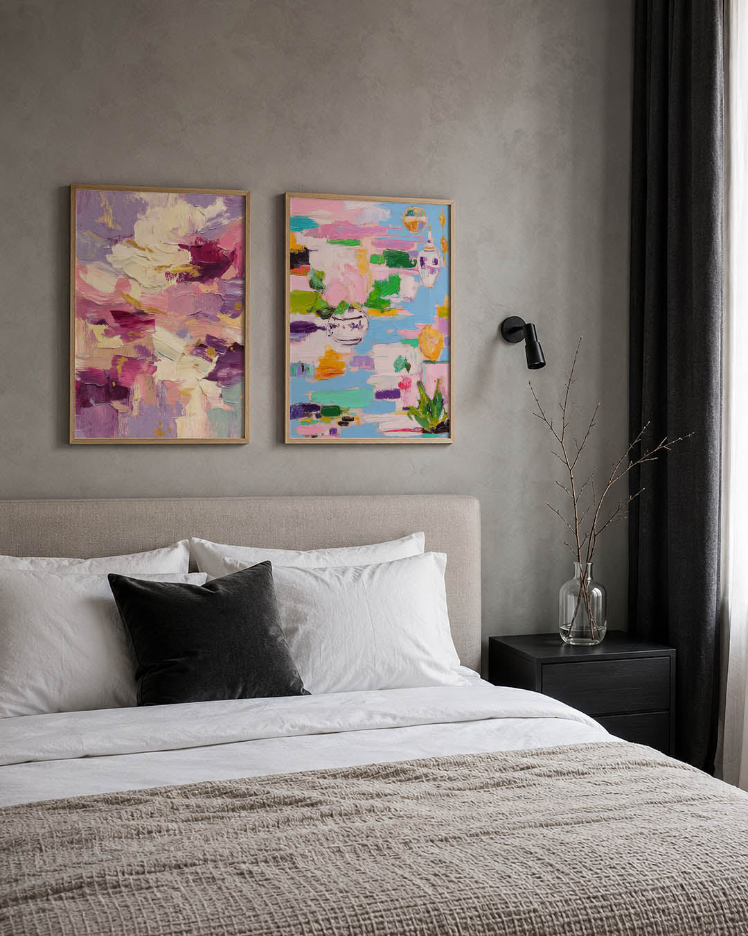 Kleurige streken Posterset