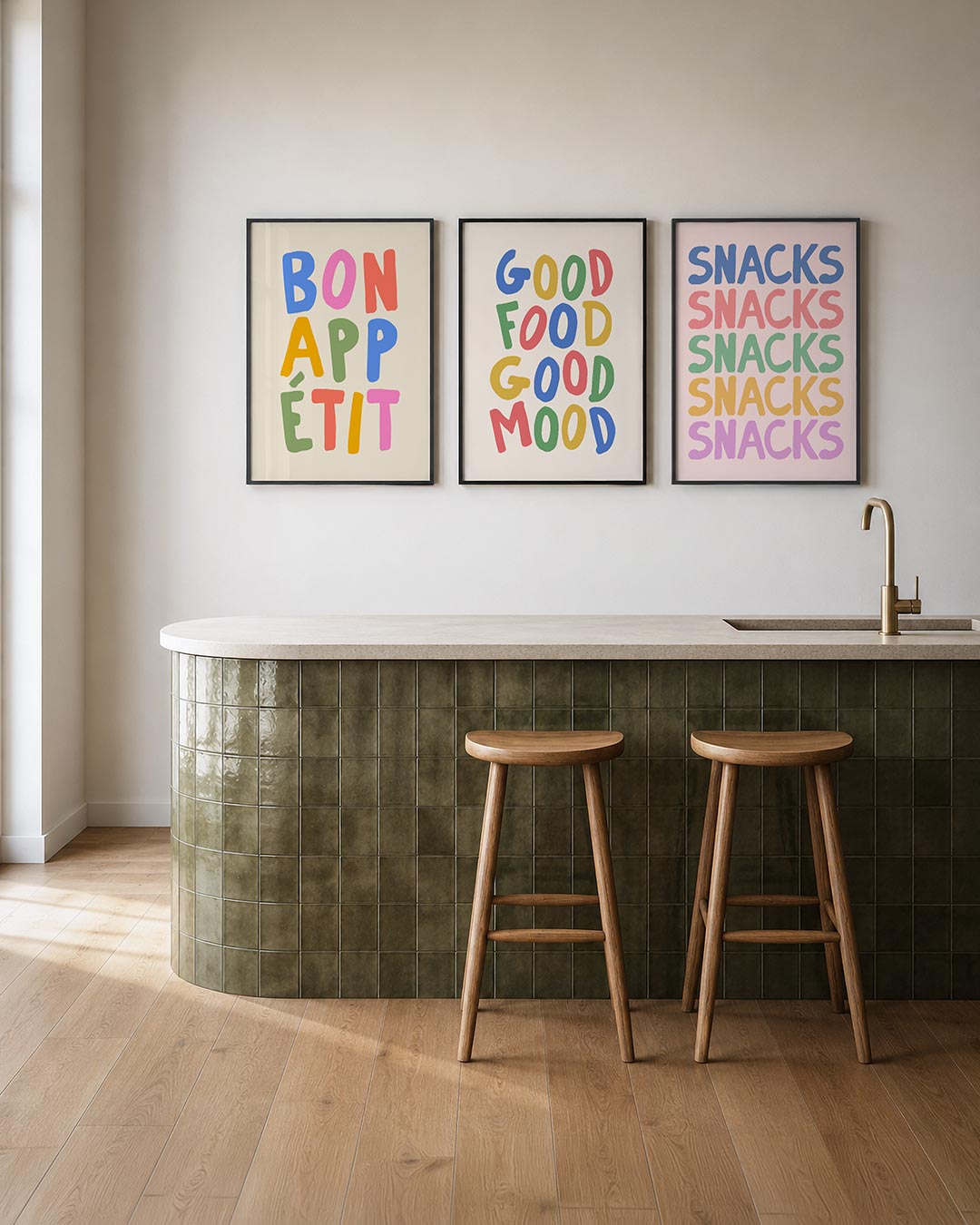 Kleurrijke letters Posterset