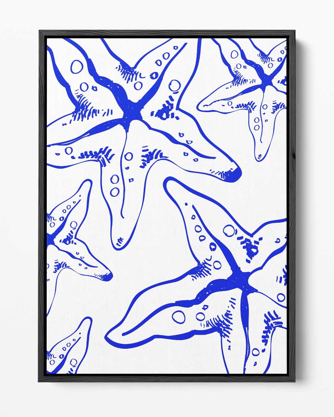 Speelse Zee Ster Illustratie Kunstwerk-canvas-dibond-plexiglas-wanddecoratie-WallArtistic