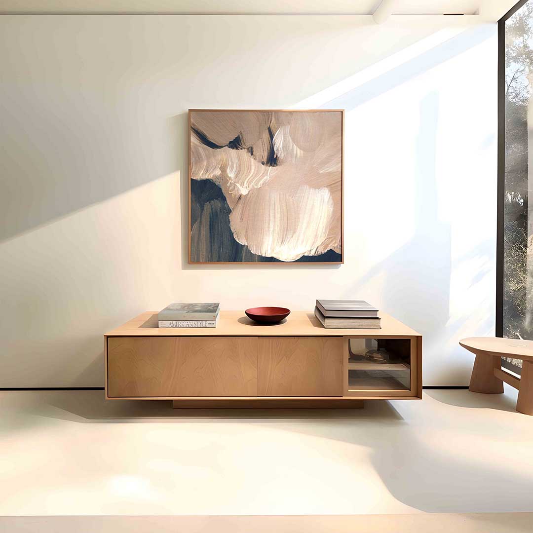 Abstracte penseelstreken Poster