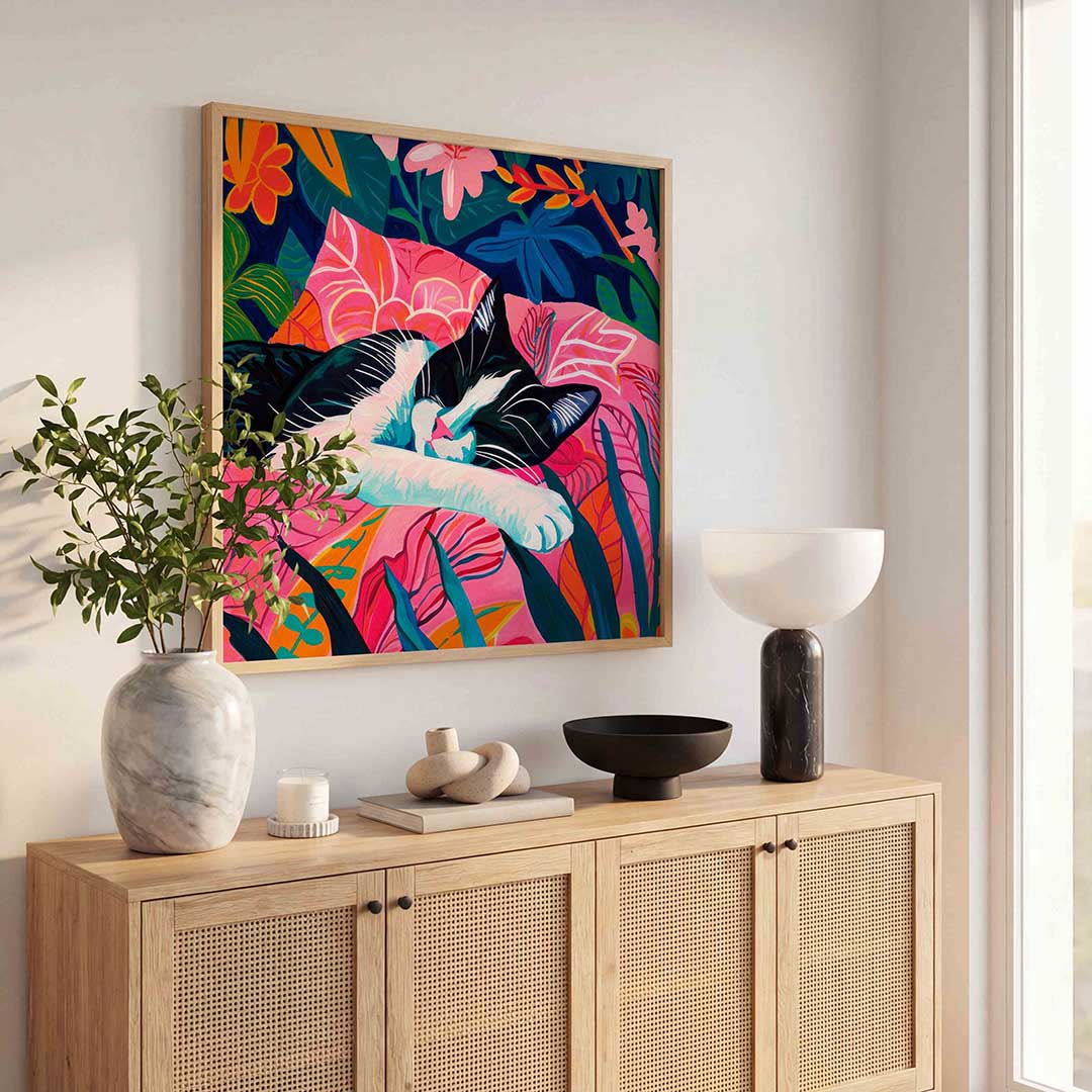 Slapende kat Poster