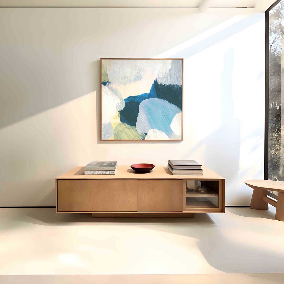 Abstracte penseelstreken Poster