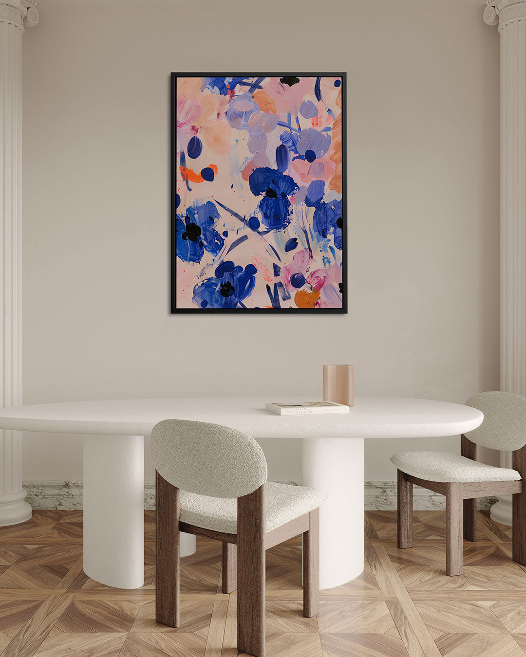 Kleurrijke bloemenvormen Kunstwerk