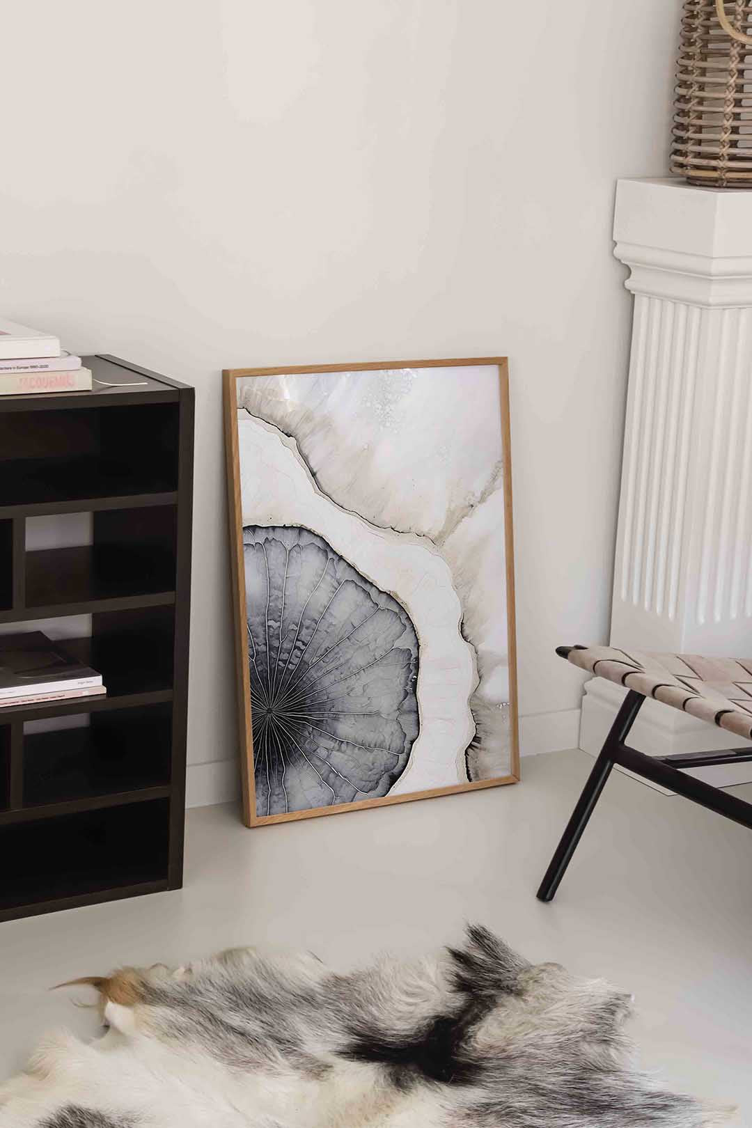 Abstracte zwart wit cirkel Poster
