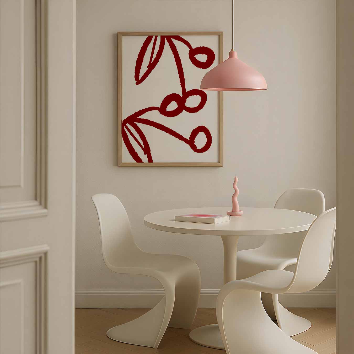 Sierlijke Kersen Illustratie Poster