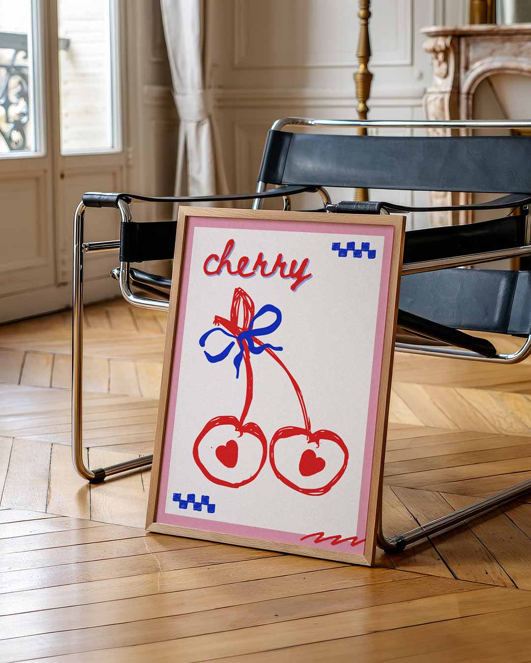 Vrolijke Kersen Illustratie Poster