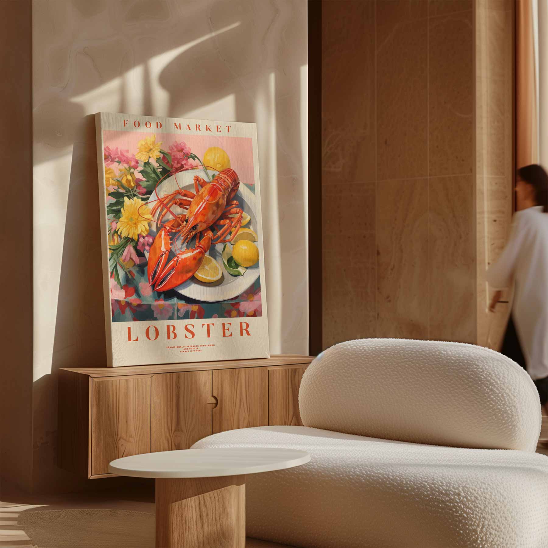 Kleurrijke Kreeft Still Life Kunstwerk-canvas-dibond-plexiglas-wanddecoratie-WallArtistic