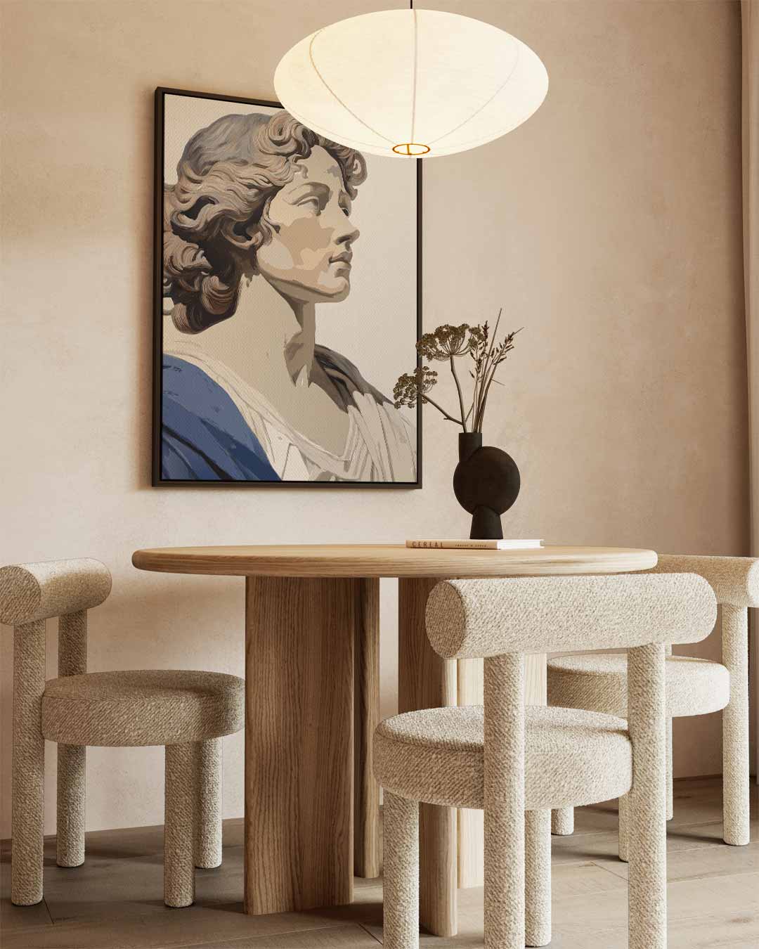Stijlvolle Klassieke Buste Kunstwerk-canvas-dibond-plexiglas-wanddecoratie-WallArtistic