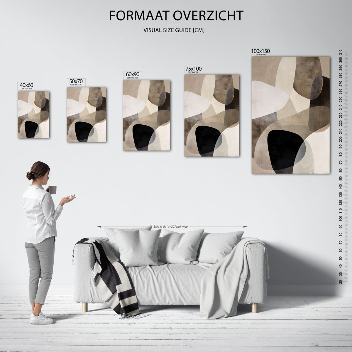 Organische vormen compositie Kunstwerk