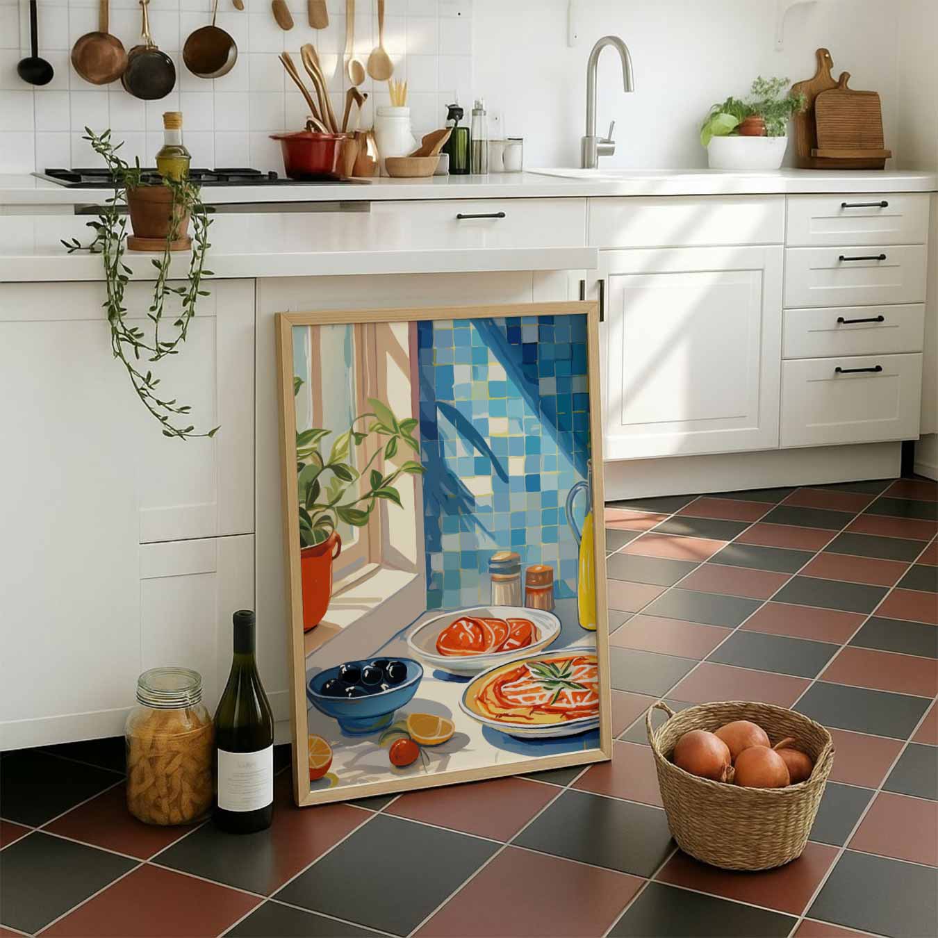 Mediterrane Keuken Charme Poster
