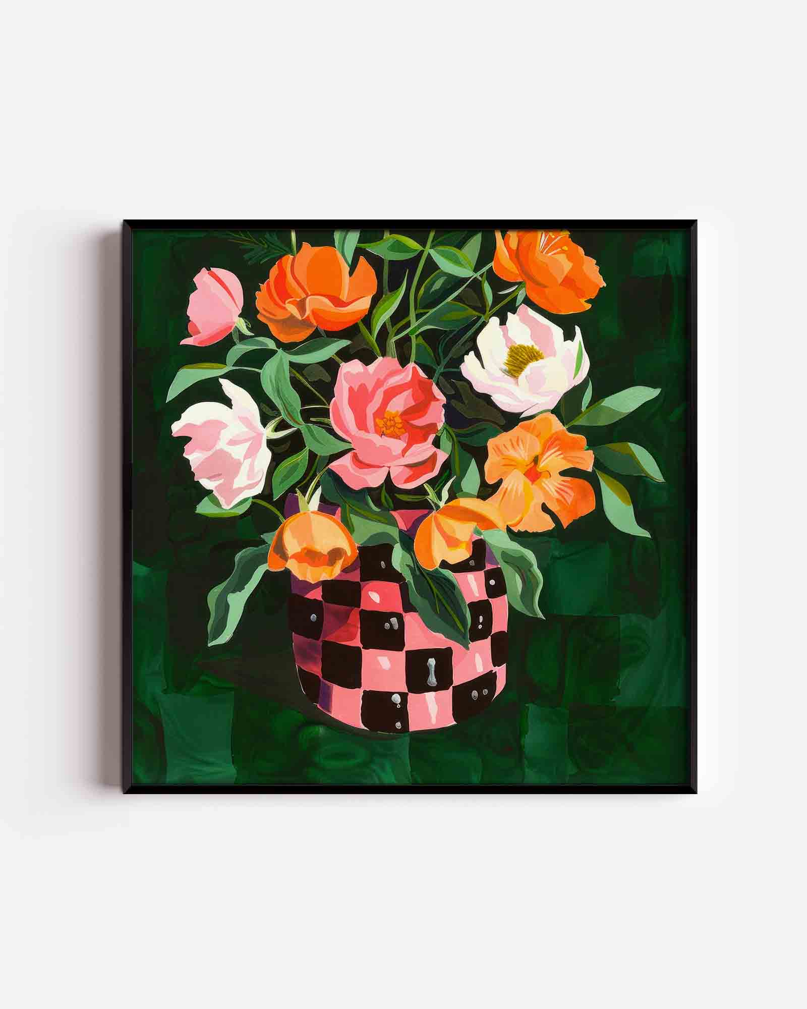 Bloemen in vaas Poster