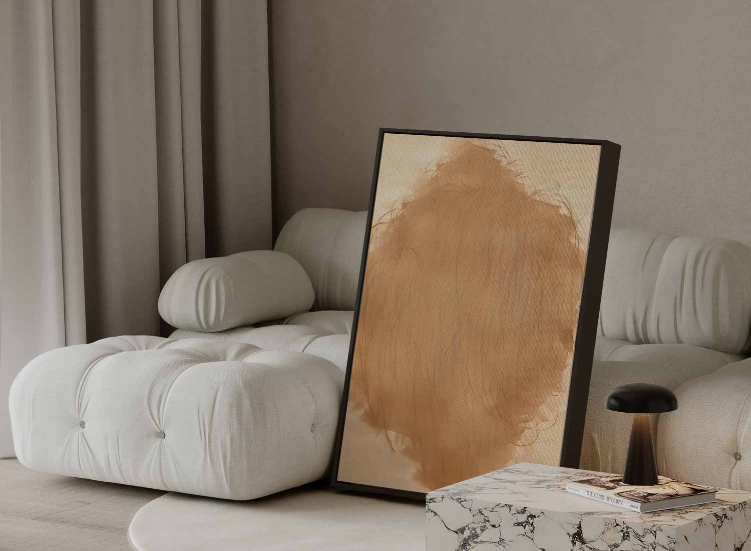 Warme Vederzachte Mist Kunstwerk-canvas-dibond-plexiglas-wanddecoratie-WallArtistic
