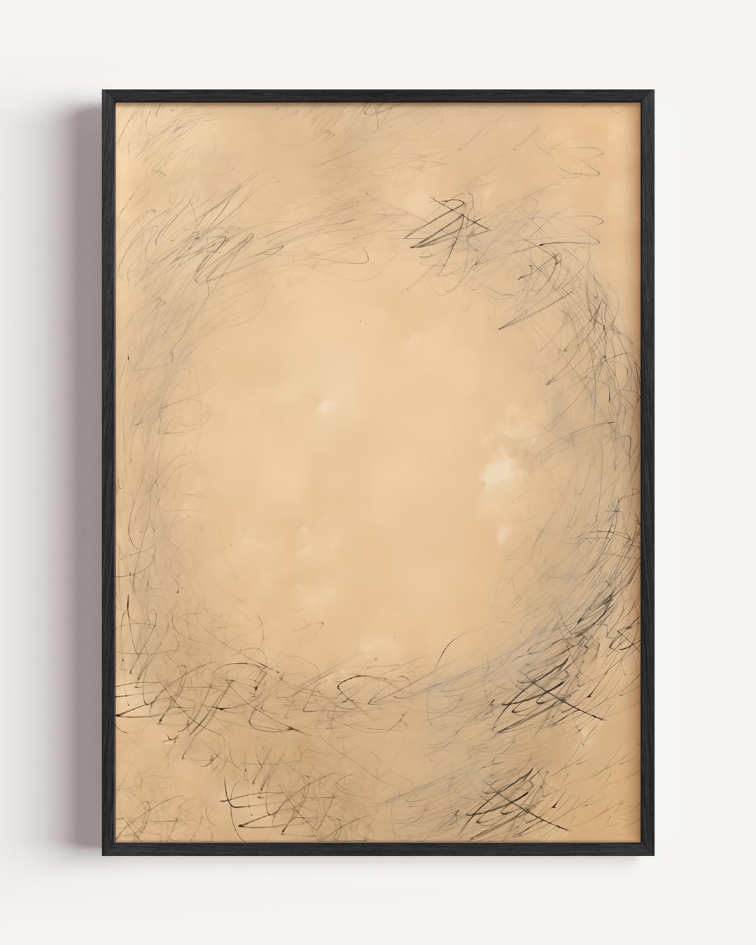 Subtiele Beige Kunstposter-WallArtistic