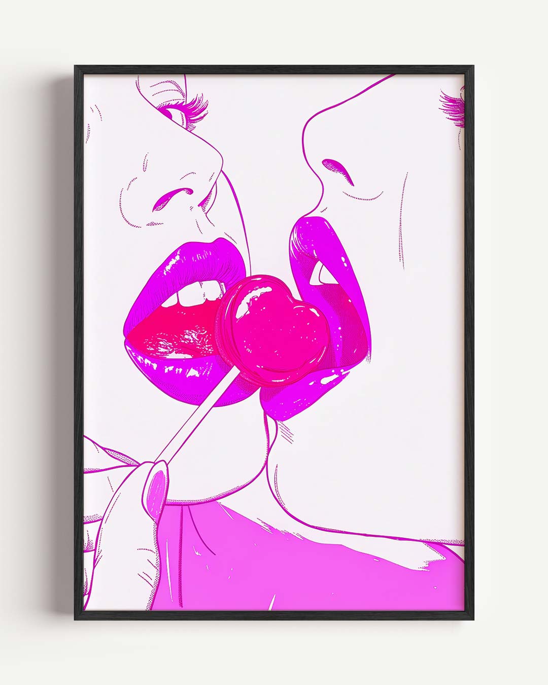 Verleidelijke Lolly Kus Poster