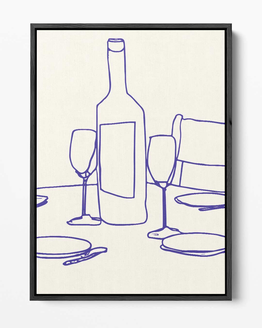 Stijlvolle Tafelscène Illustratie Kunstwerk-canvas-dibond-plexiglas-wanddecoratie-WallArtistic