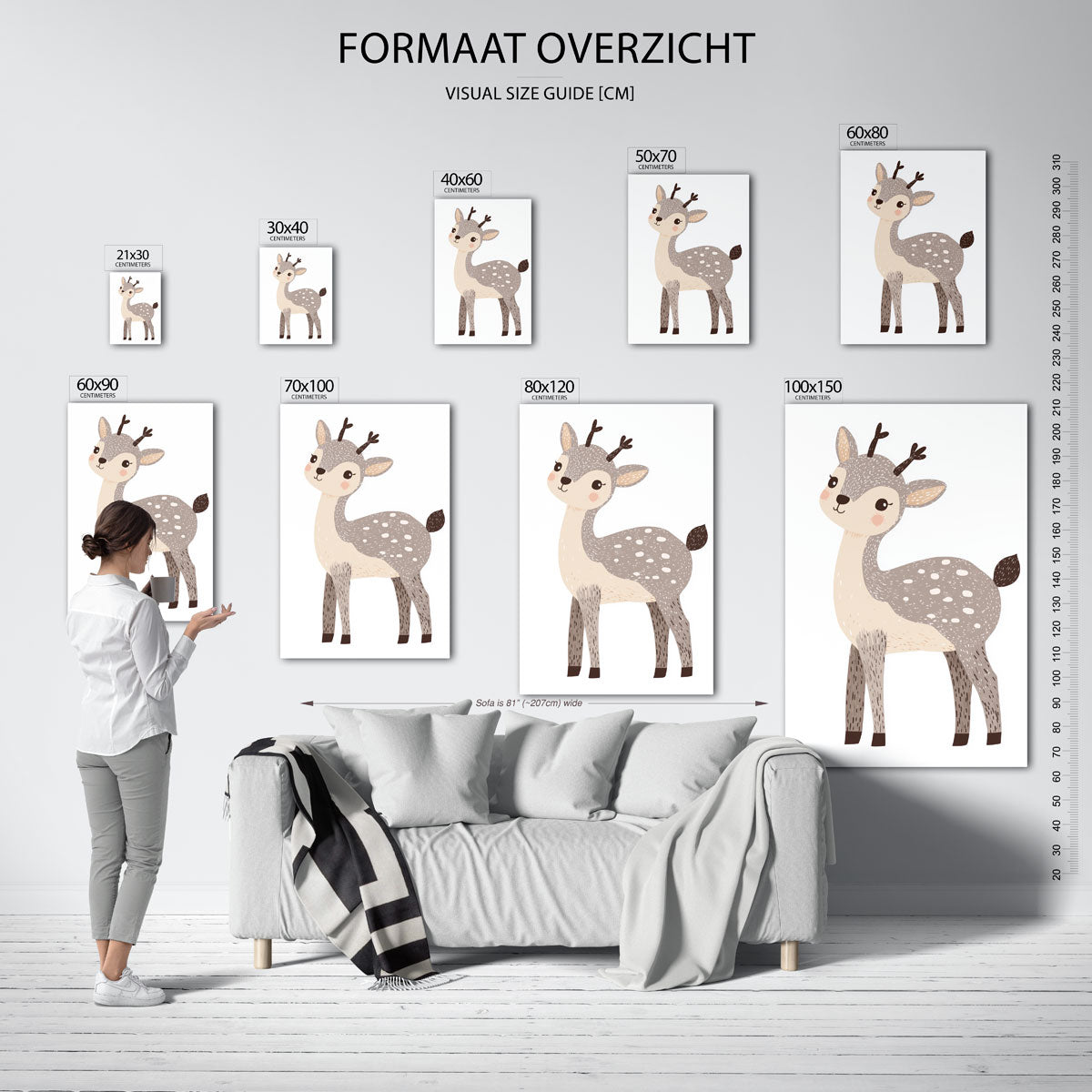 Hertje illustratie Poster