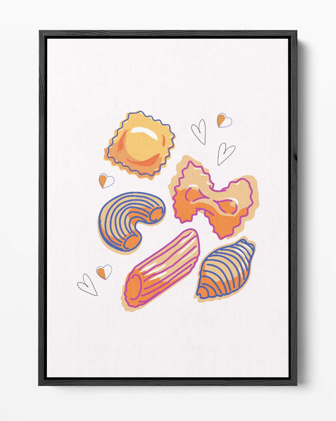 Pastelprachtig Pasta-ontwerp Kunstwerk-canvas-dibond-plexiglas-wanddecoratie-WallArtistic