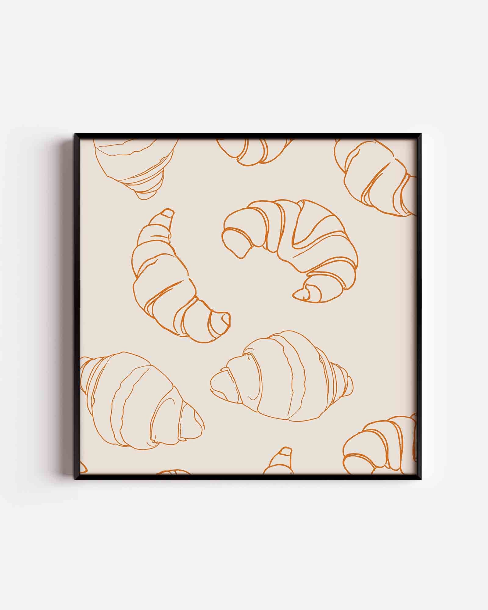 Croissant patroon Poster