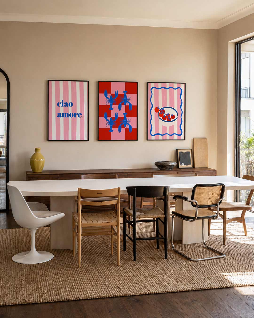 Strepen en woorden Posterset