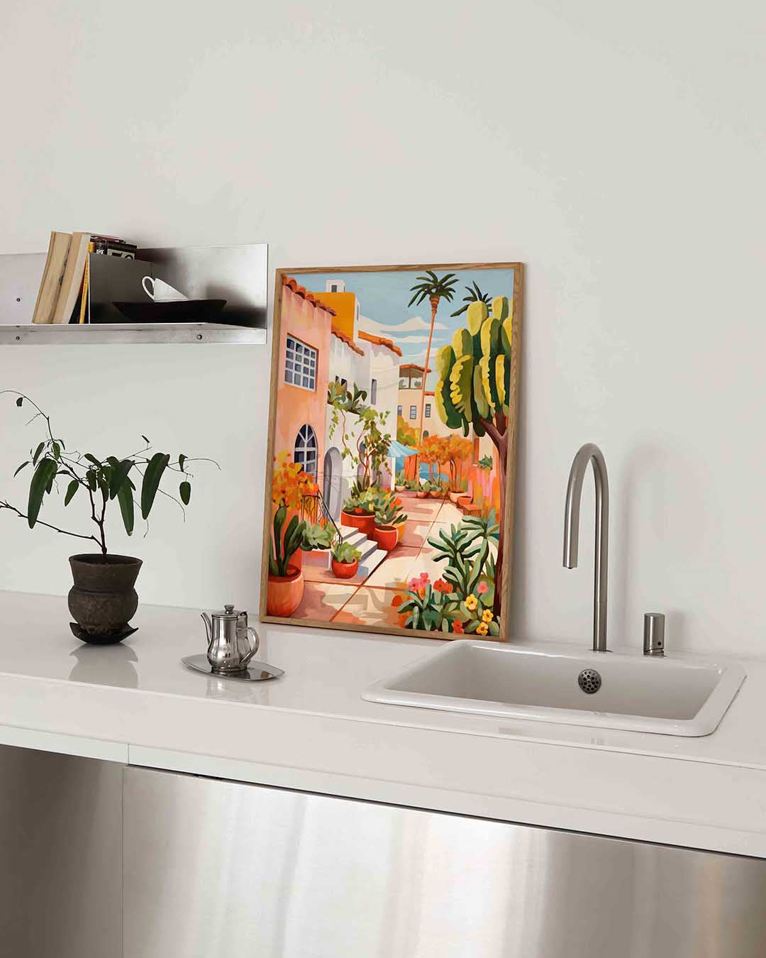 Mediterrane tuin Poster