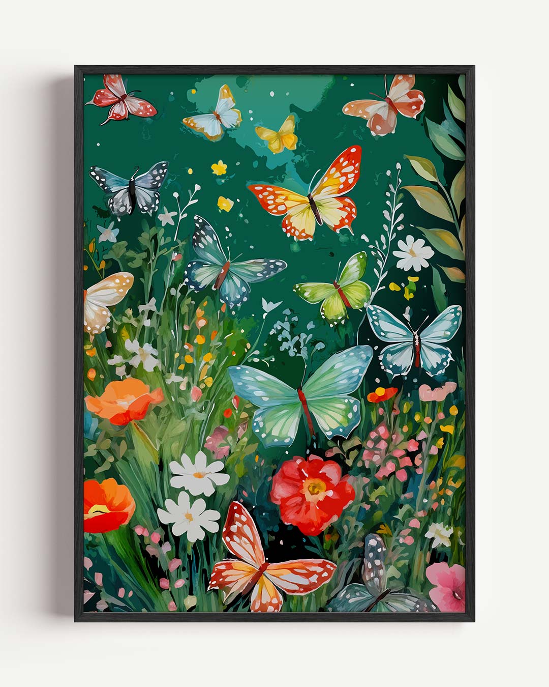 Vlinders en Bloemen Paradijs Poster