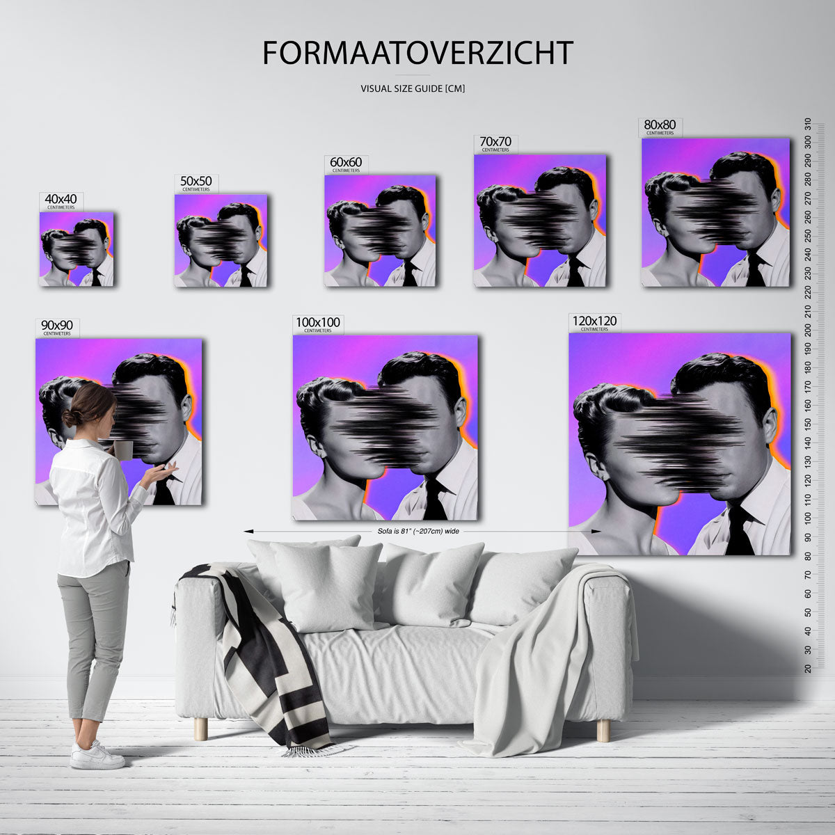 Vervormde gezichten Poster