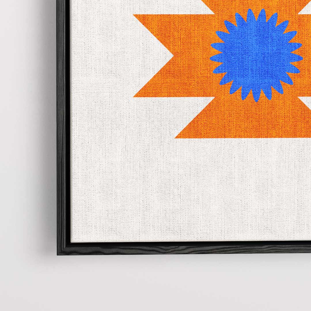 Vrolijke Zomerbloemen Print Kunstwerk-canvas-dibond-plexiglas-wanddecoratie-WallArtistic