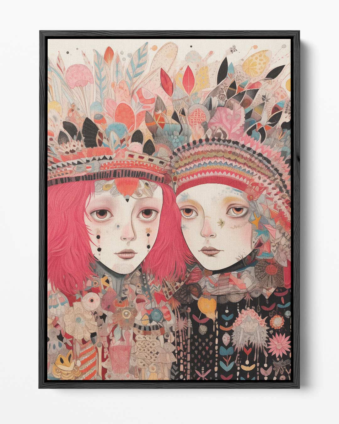 Kleurrijke Fantasiereis Kunstwerk-canvas-dibond-plexiglas-wanddecoratie-WallArtistic