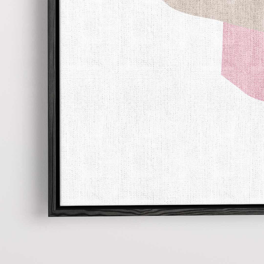 Abstracte Vormen in Roze en Beige Kunstwerk-canvas-dibond-plexiglas-wanddecoratie-WallArtistic