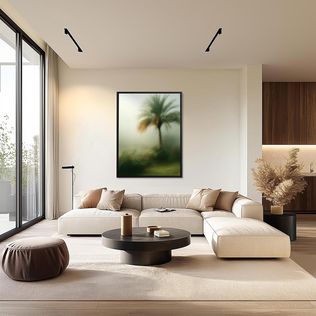 Vervagende palm Kunstwerk
