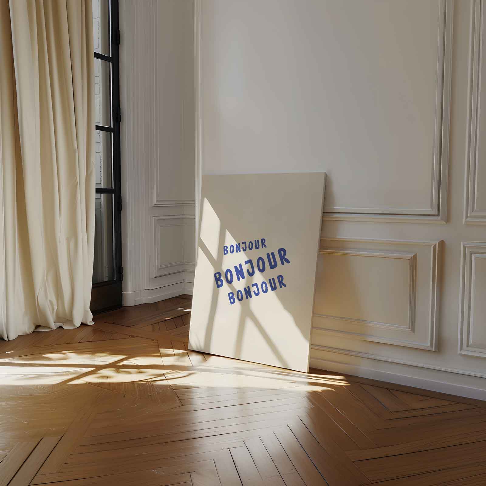 Bonjour Herhalingskunst Kunstwerk-canvas-dibond-plexiglas-wanddecoratie-WallArtistic