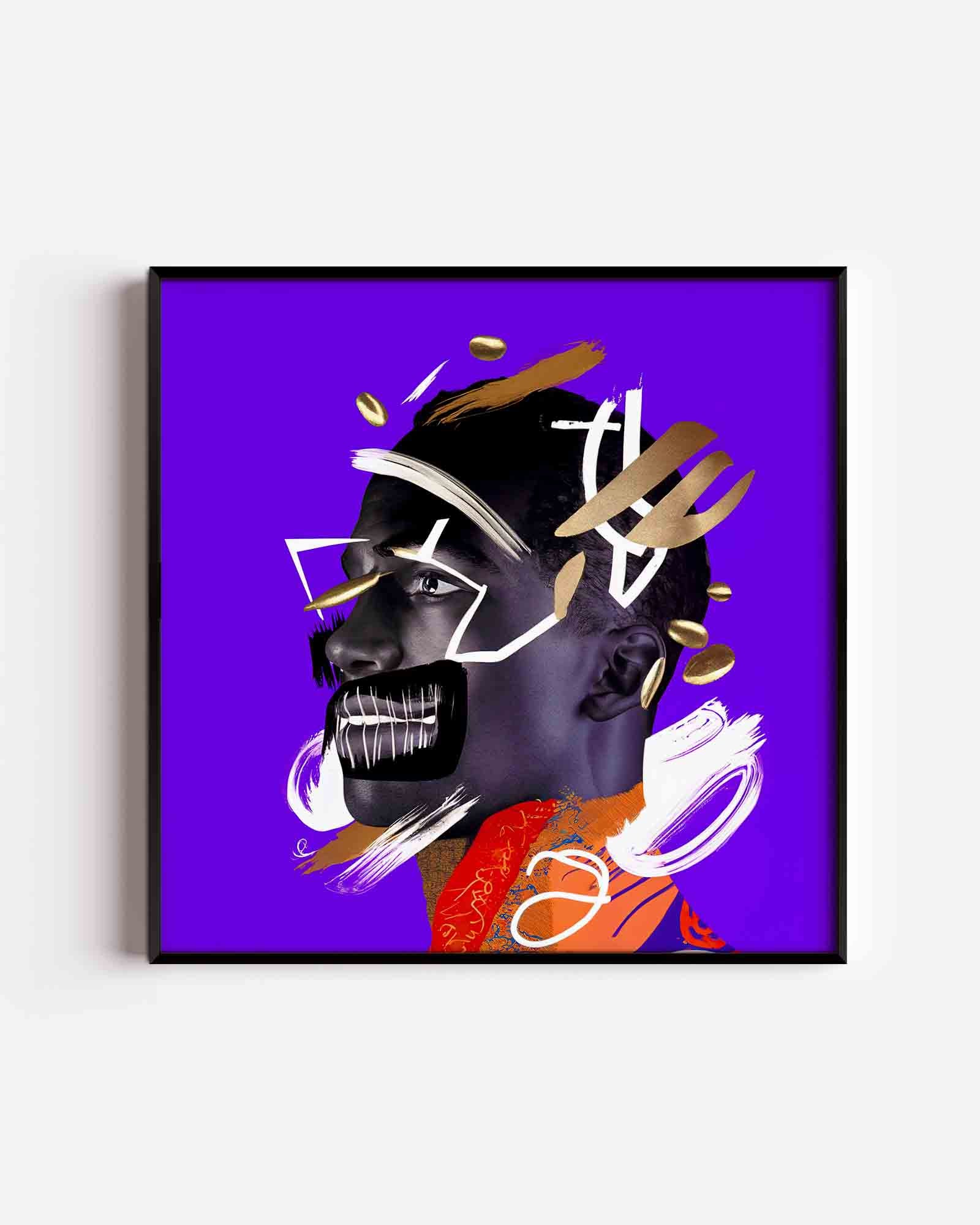 Abstracte portret Poster