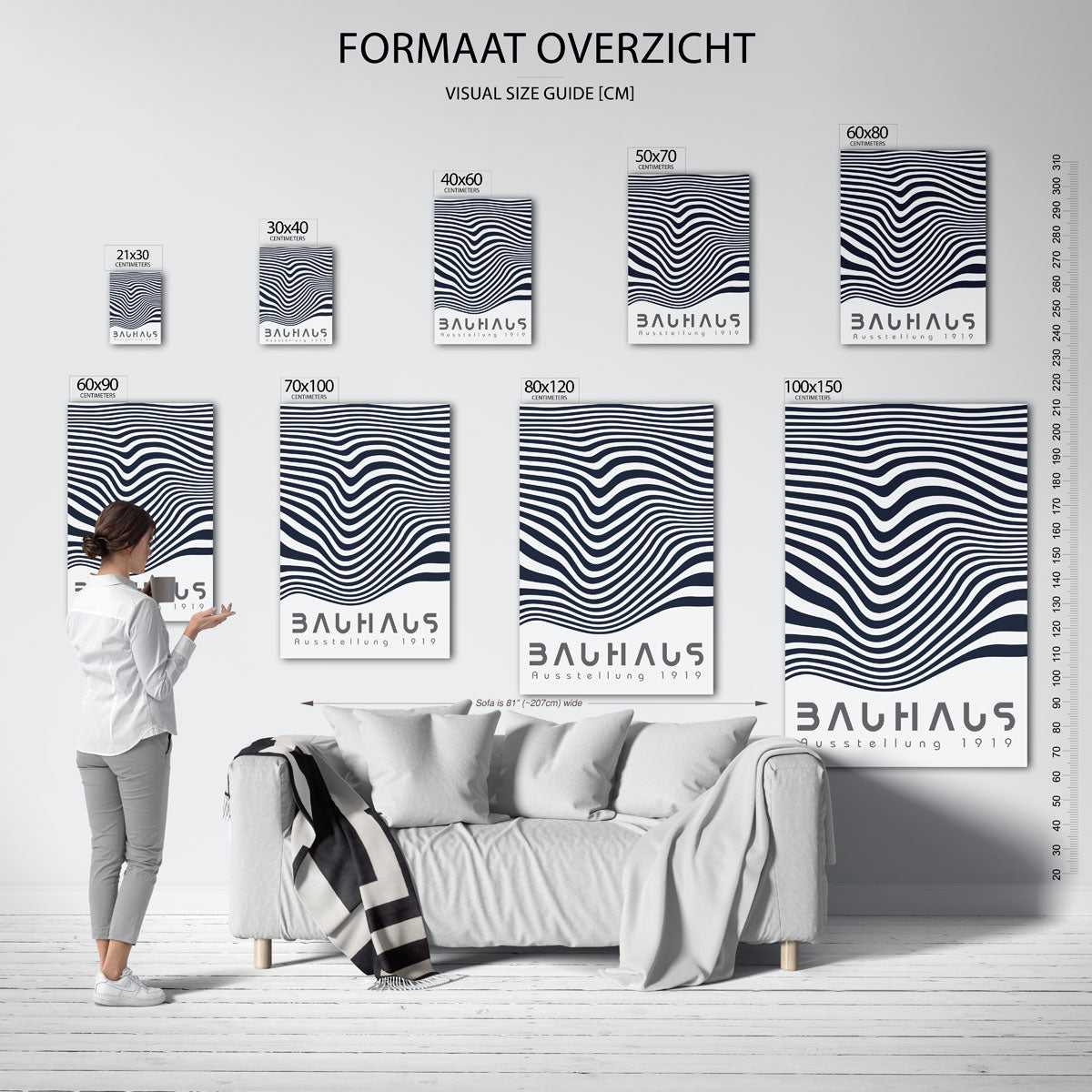 Golvend lijnenspel Poster