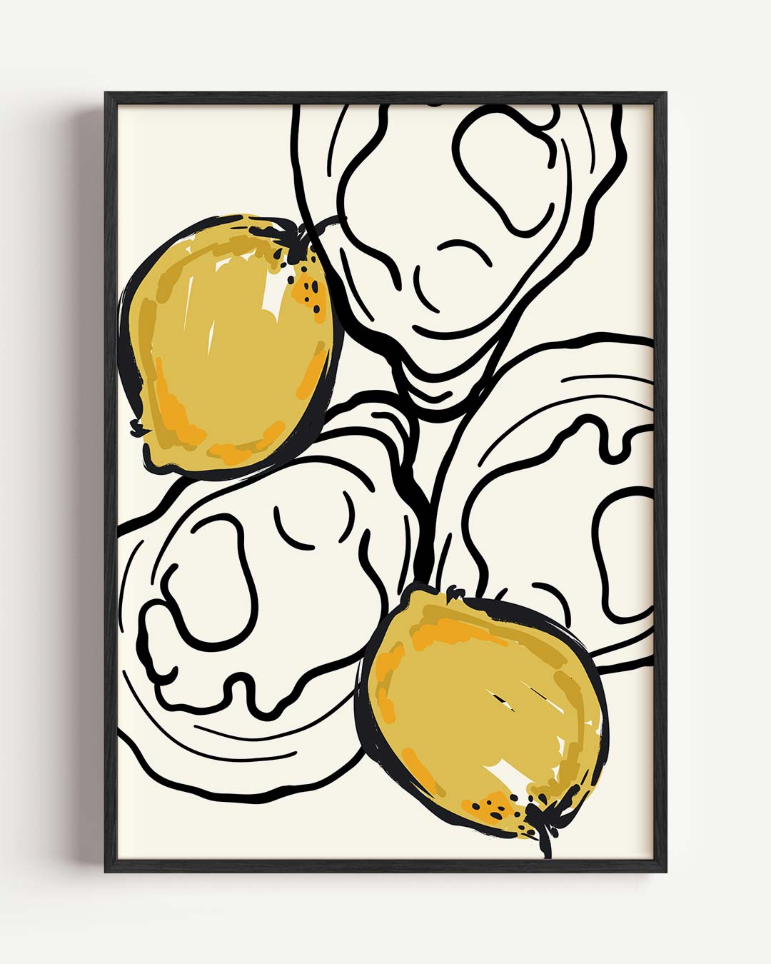 Moderne Citroenillustratie Poster