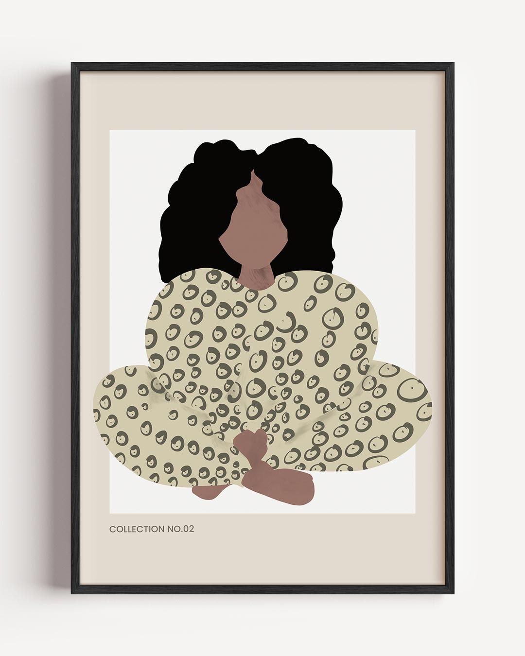 Stijlvolle Zittende Vrouw Poster-WallArtistic
