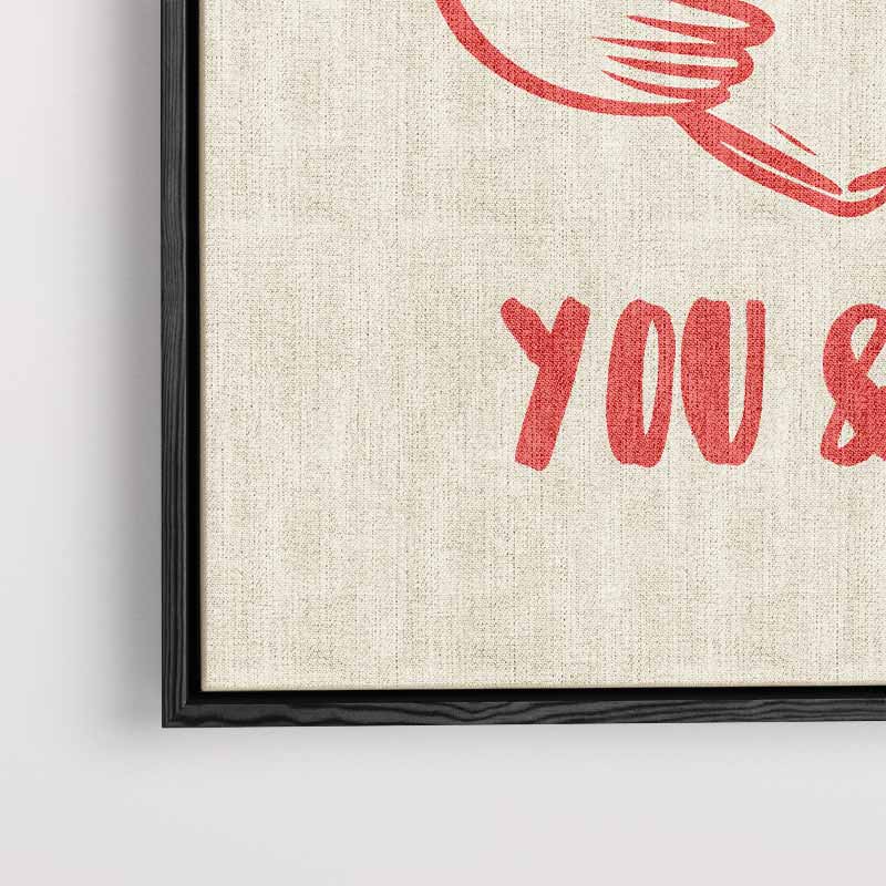 You & Me Knuffelharten Kunstwerk-canvas-dibond-plexiglas-wanddecoratie-WallArtistic