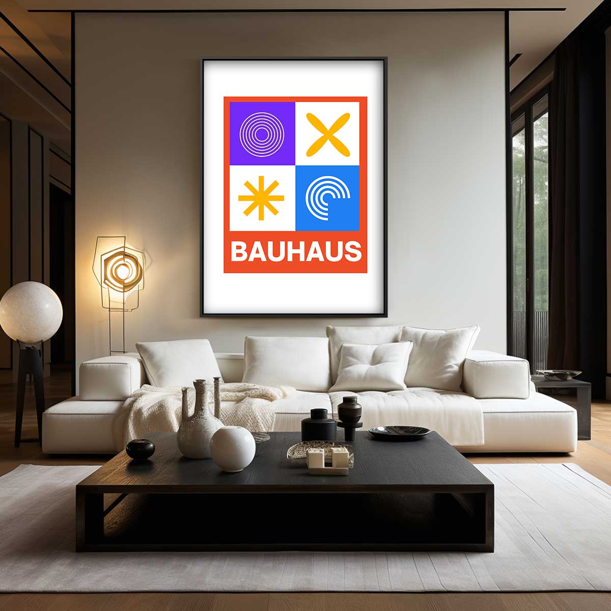 Bauhaus Stijl Grafisch Kunstwerk Kunstwerk-canvas-dibond-plexiglas-wanddecoratie-WallArtistic