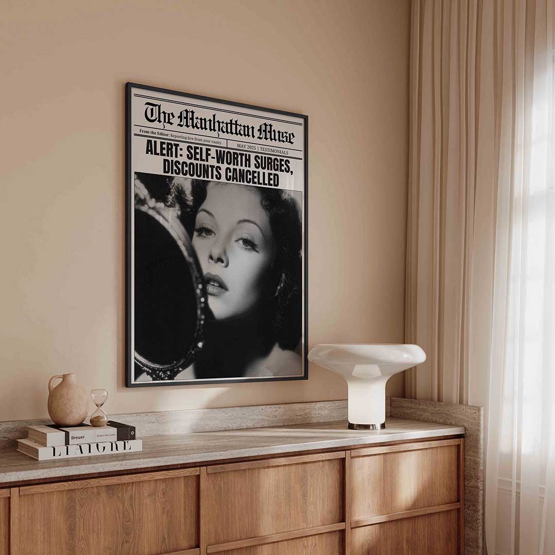 Vrouw met spiegel Poster
