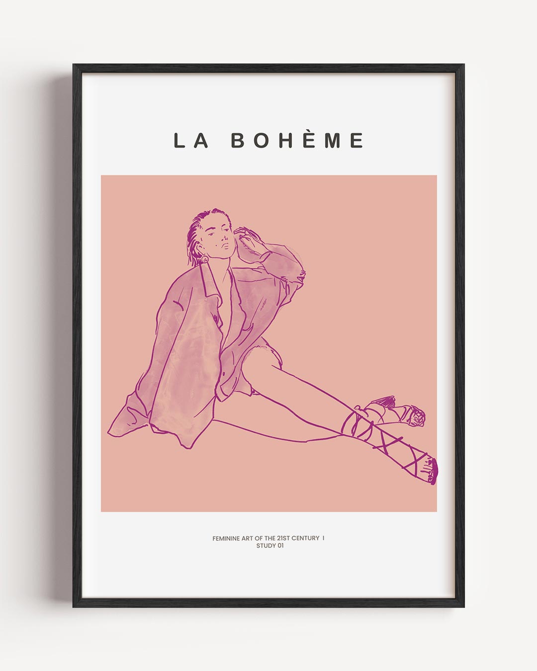 La Bohème Feminine Art Print Poster-WallArtistic